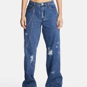 Momokrom baggy boyfriend blue jeans